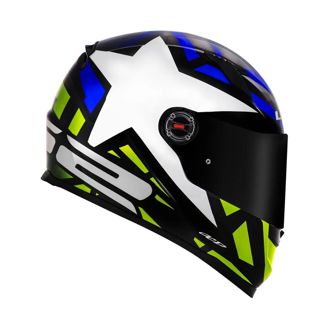 CAPACETE LS2 AIRFLOW STARWAR AZULAMARELO BLUEHV YELLOW