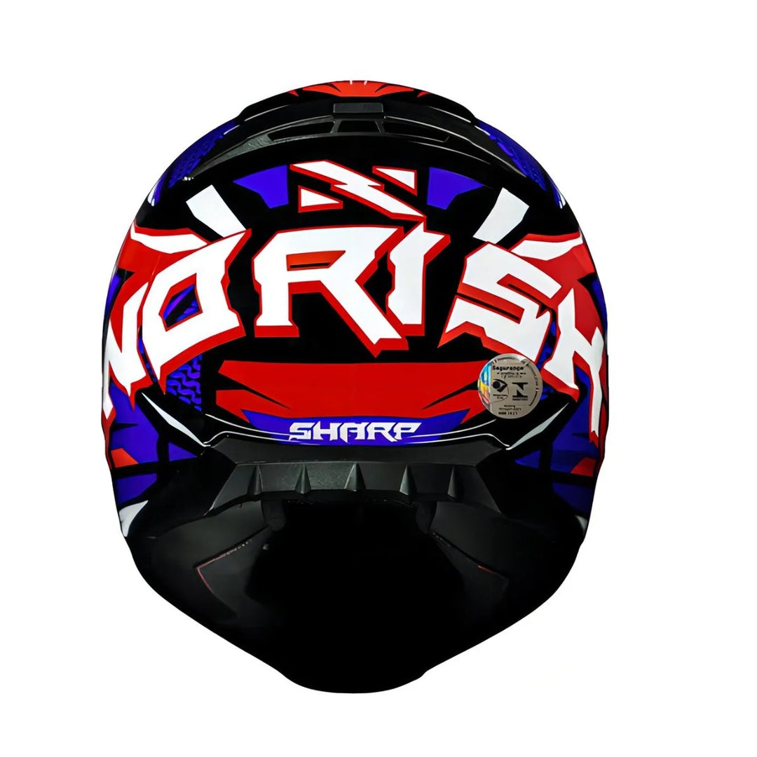 Capacete Norisk Ff802 Razor Sharp Azul Vermelho Brilho Cor Azul
