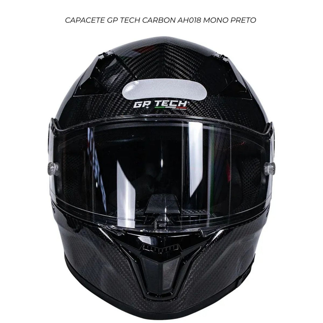 CAPACETE GP TECH CARBONO AH018 MONO PRETO