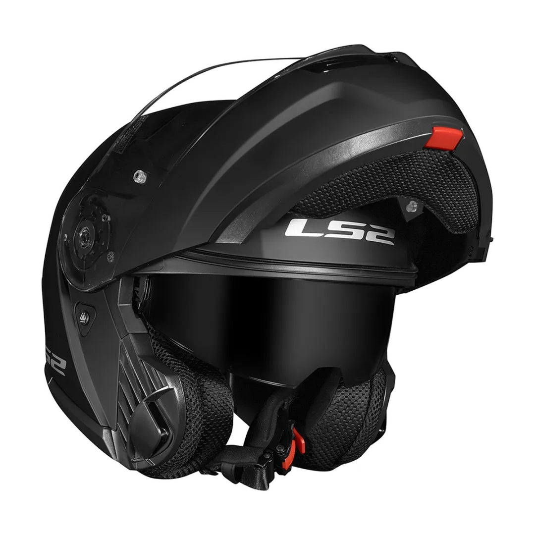 CAPACETE LS2 STROBEII FF908 ARTICULADO MONOCOLOR MATTE BLACK