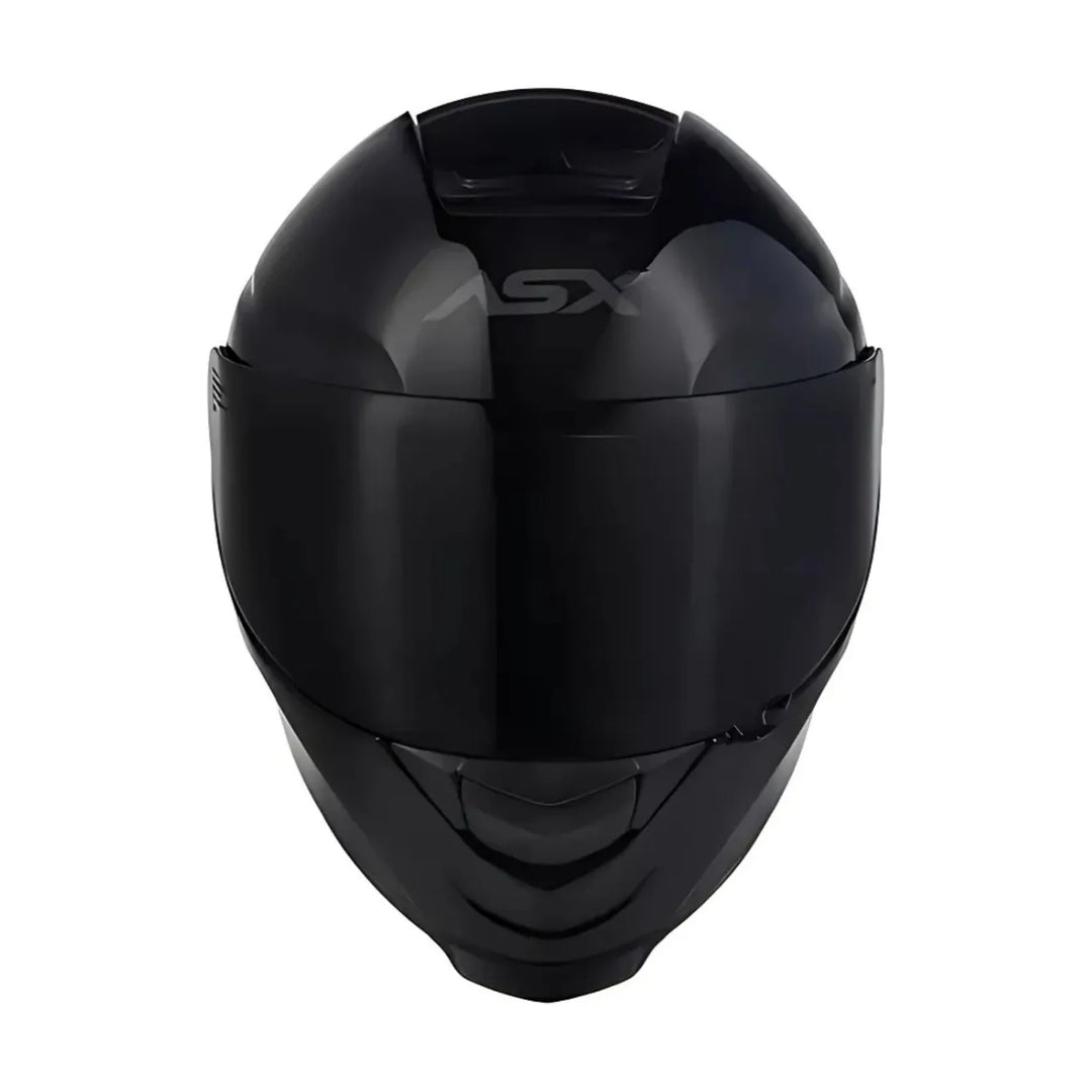 CAPACETE ASX EAGLE SOLID PRETO BRILHO CINZA