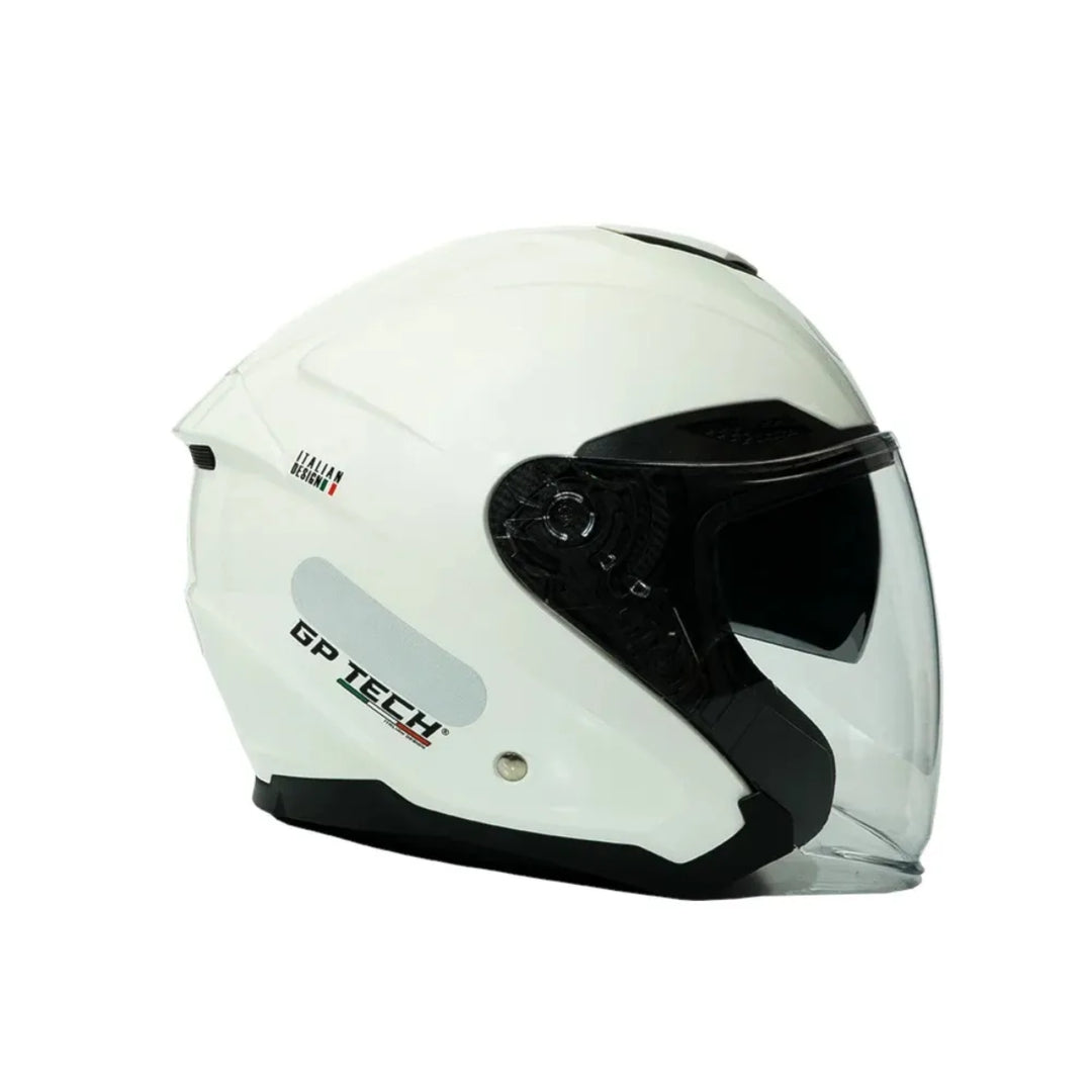CAPACETE GP TECH OPEN OF669 PEROLIZADO ABERTO BRANCO