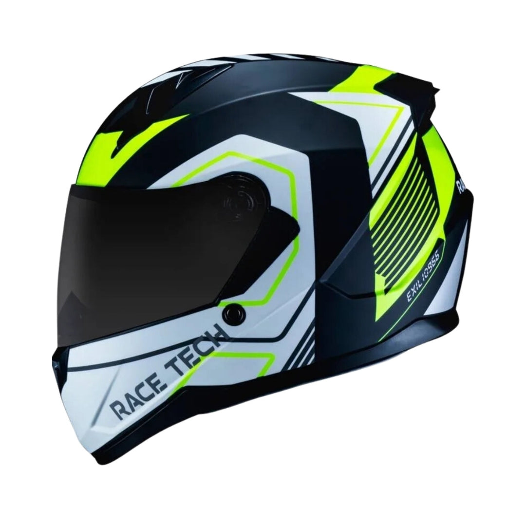 CAPACETE RACE TECH SECTOR EXILIO MATTE BLK/YELLOW