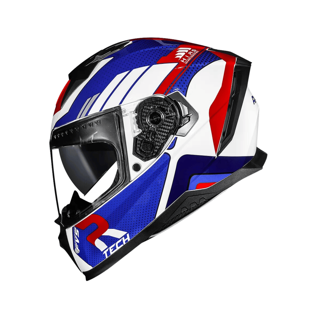 CAPACETE RACE TECH VOLT TRACK WHT/BLUE