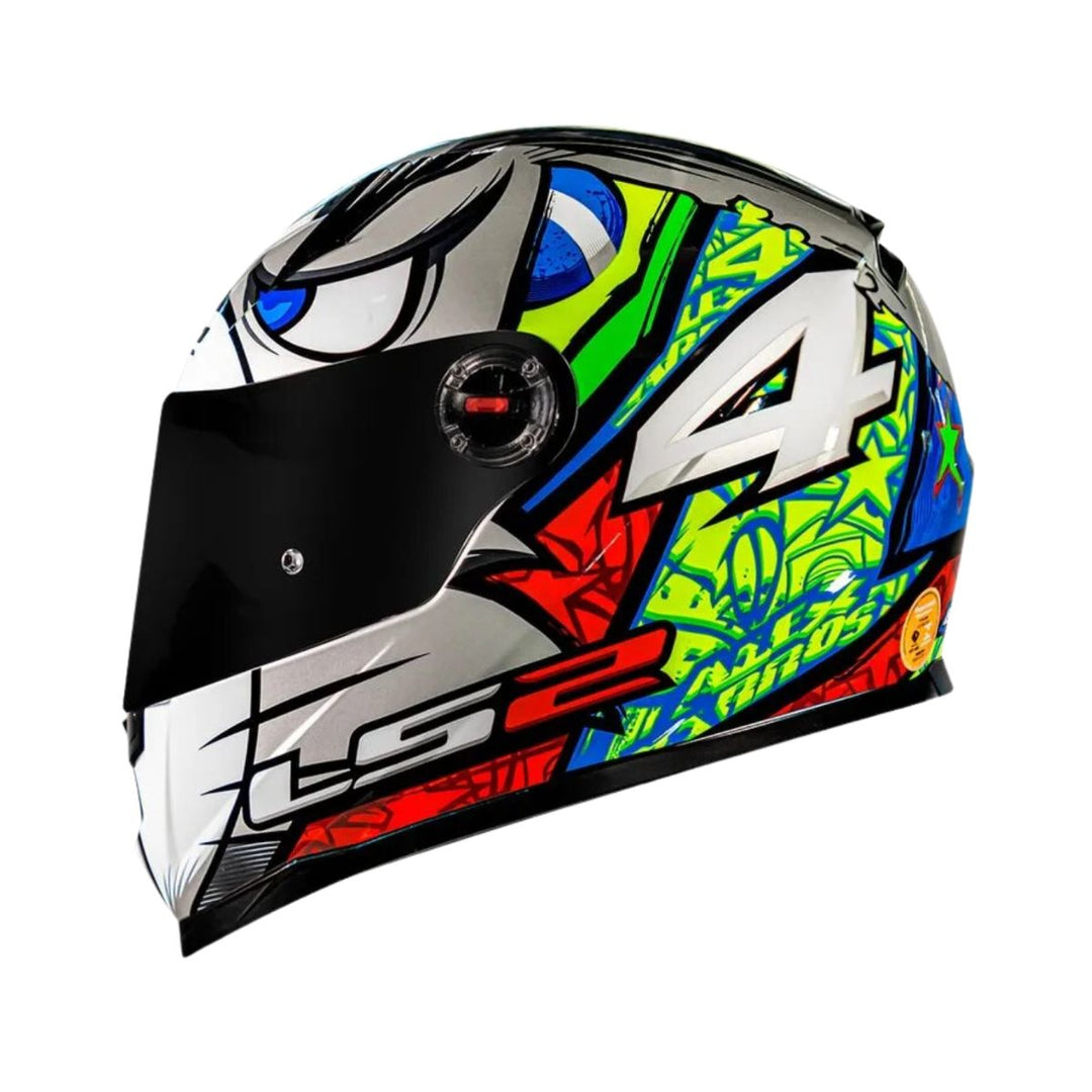 CAPACETE LS2 FF358 ALEX BARROS REPLICA SILVER