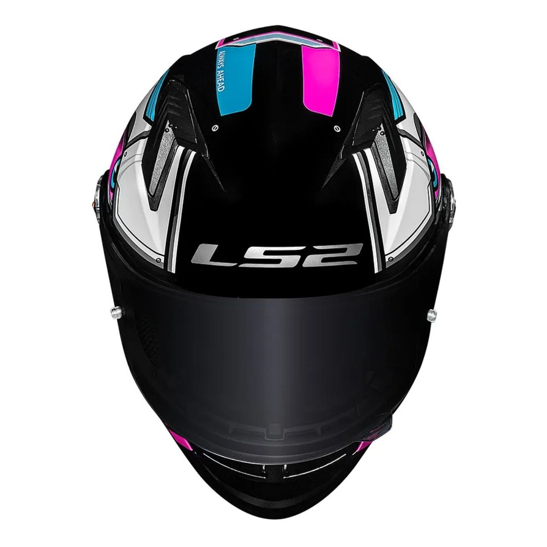 CAPACETE LS2 FF358 XDRON CYAN ROSA
