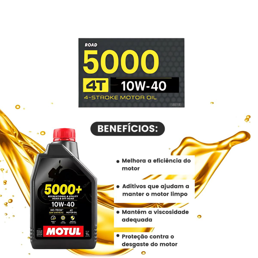 OLEO DE MOTOR MOTUL 5000 10W40 SEMI SINTETICO 4T 1LITRO