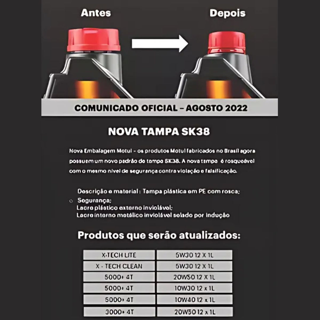 OLEO DE MOTOR MOTUL 4 TEMPOS 10W40 5100 534