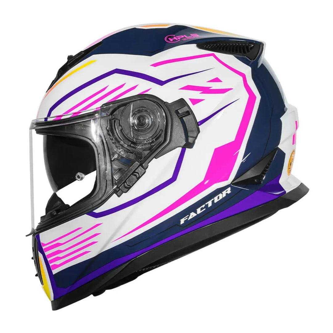 CAPACETE FECHADO NORISK SOUL II FACTOR ORIGINAL BRANCO/ROSA