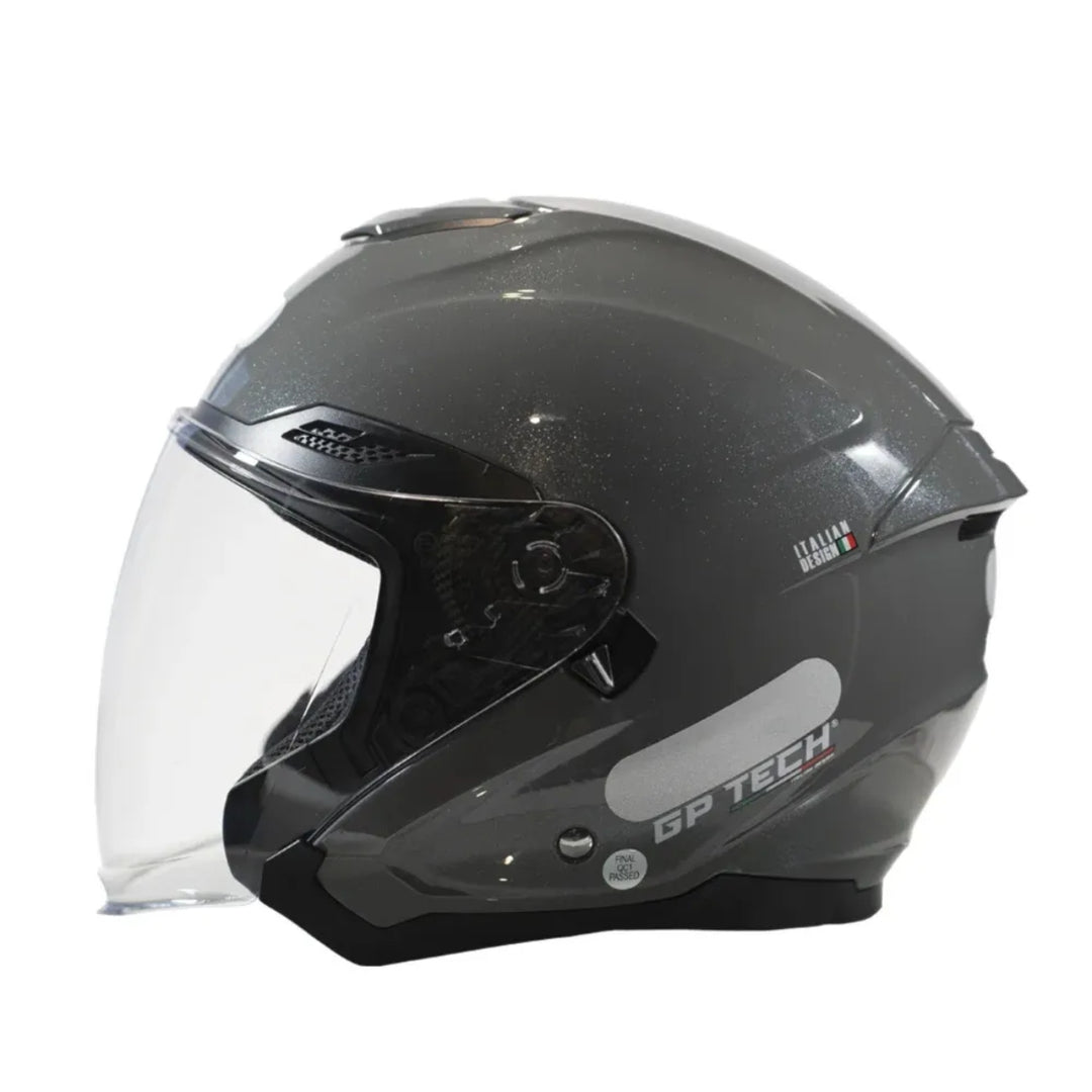 CAPACETE GP TECH PILOT MONO CINZA ESCURO