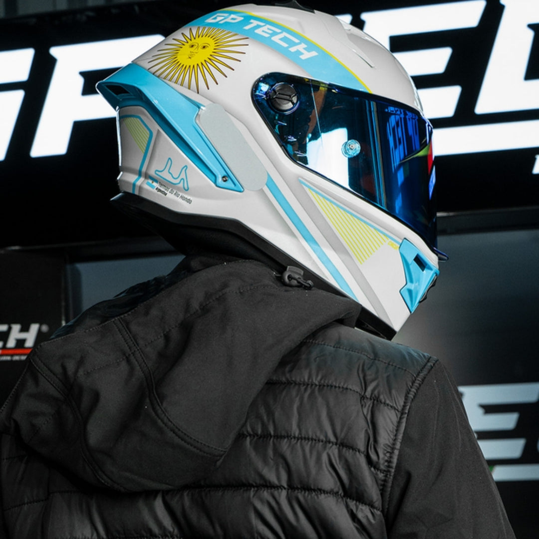CAPACETE GP TECH PILOT GP ARGENTINA BRANCOAZUL