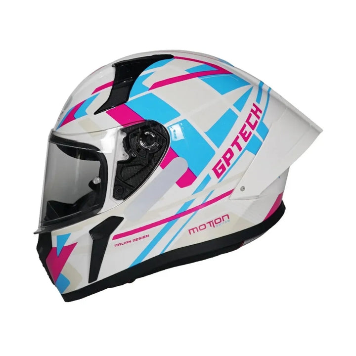CAPACETE GP TECH SENSE MOTION BRANCO/AZUL