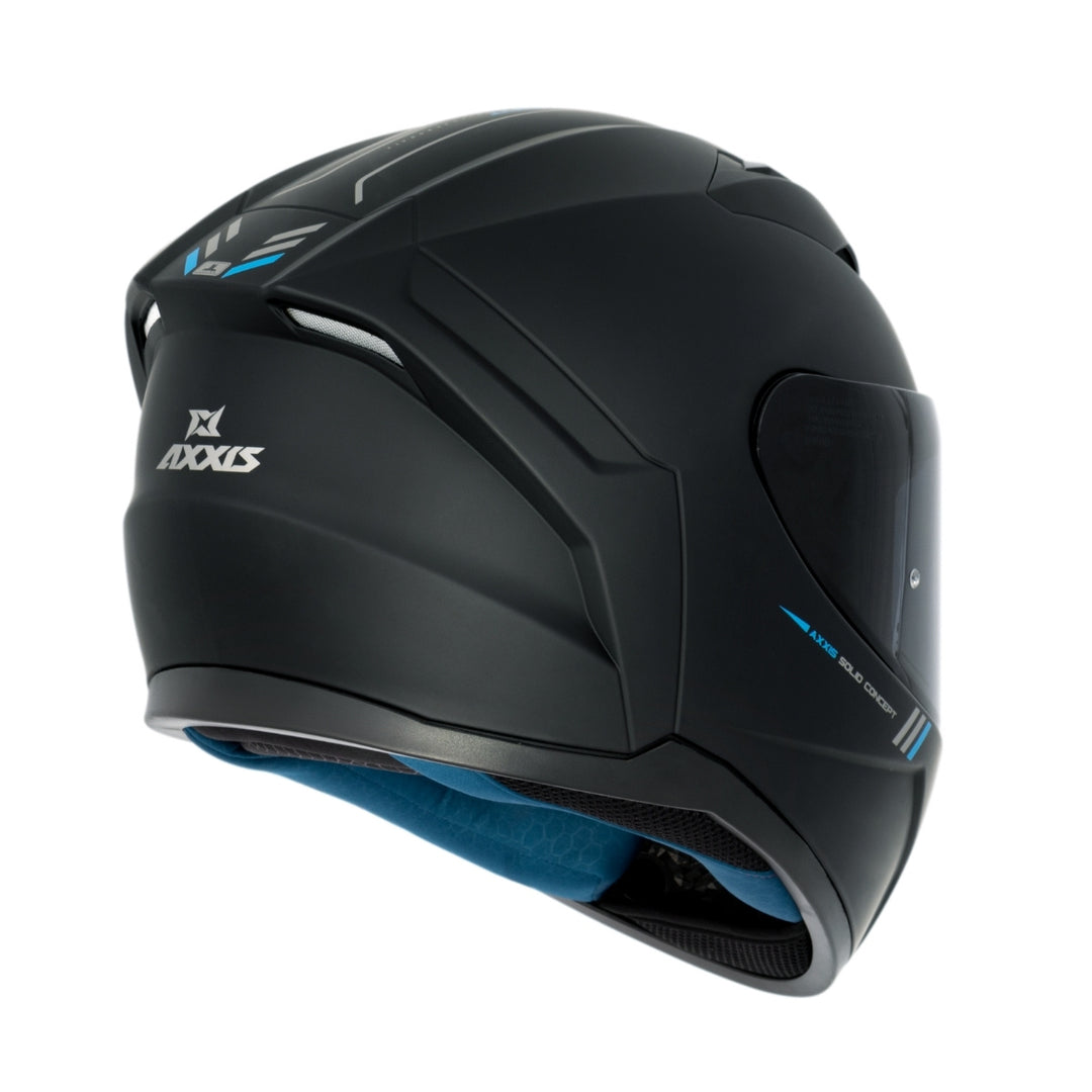 CAPACETE AXXIS SEGMENT SOLID A1  BLACK MATE