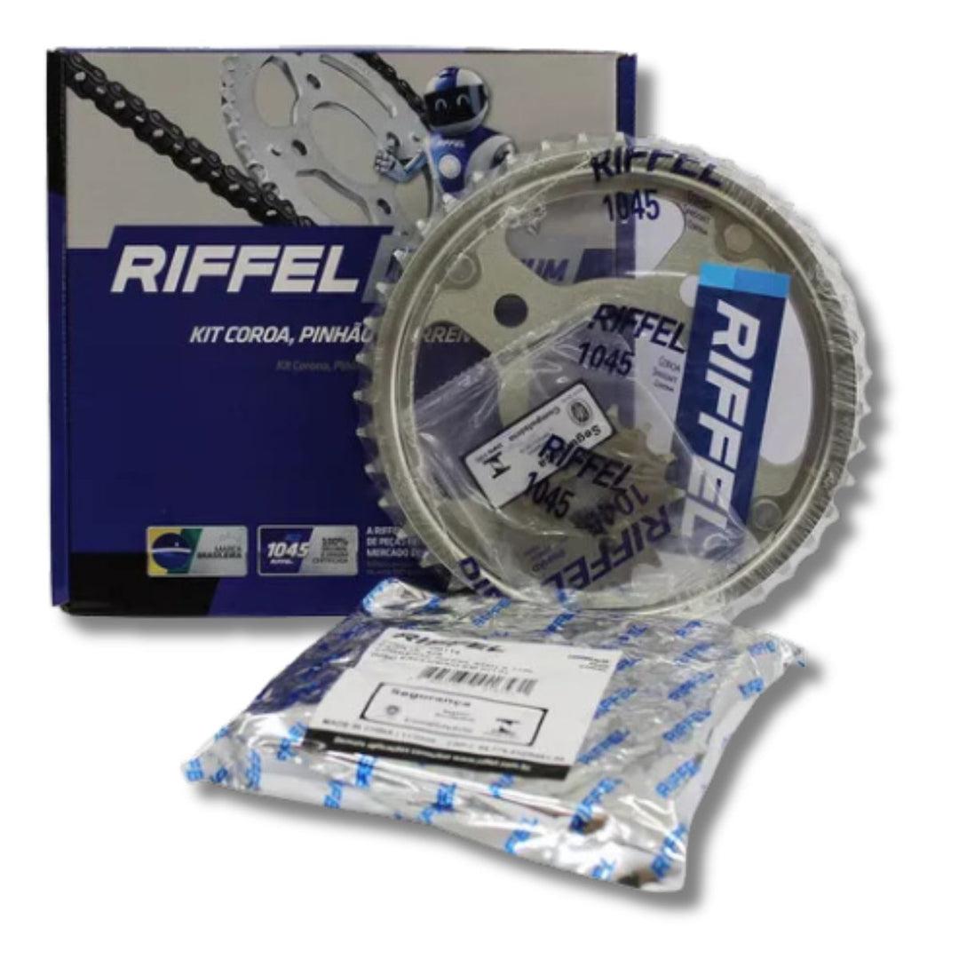 KIT RELACAO TITAN FAN 150 START TODAS RIFFEL AÇO 1045 71827