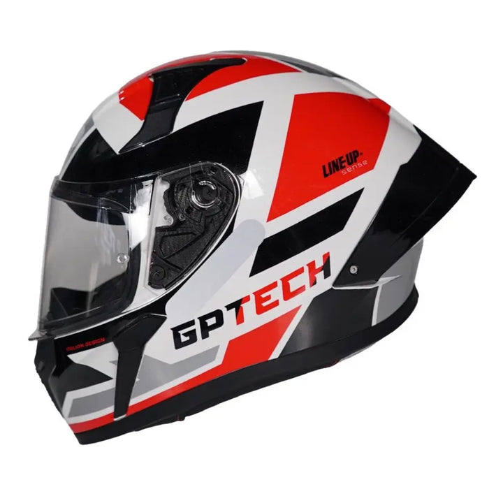 CAPACETE GP TECH SENSE LINE UP BRANCO/VERMELHO