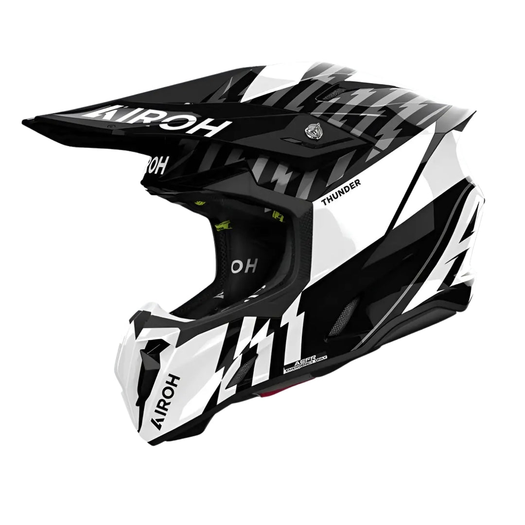 CAPACETE AIROH TWIST3 THUNDER BLACK/WHI
