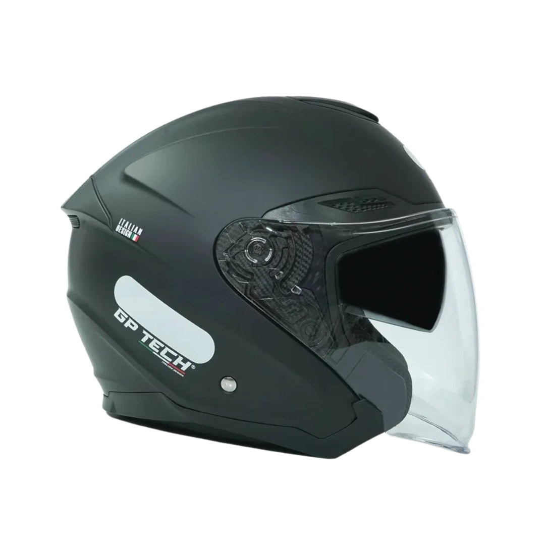 CAPACETE GP TECH OPEN OF669 MONO FOSCO ABERTO PRETO