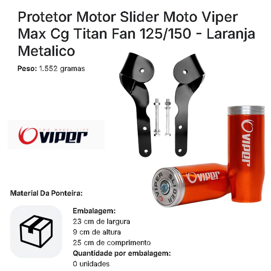 PROTETOR MOTOR  MOTO SLIDER CB 300-CBX 250 DOURADO VIPER
