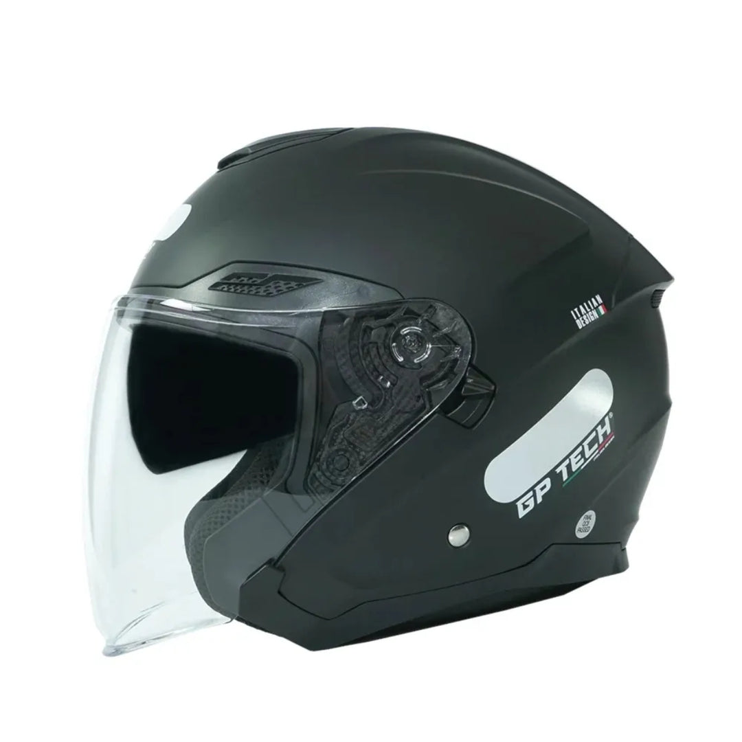 CAPACETE GP TECH OPEN OF669 MONO FOSCO ABERTO PRETO