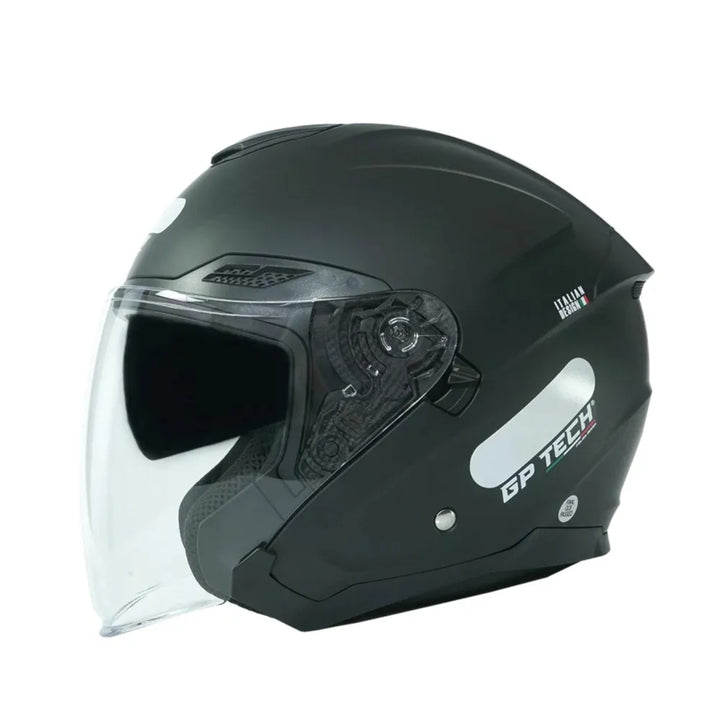CAPACETE GP TECH OPEN OF669 MONO FOSCO ABERTO PRETO