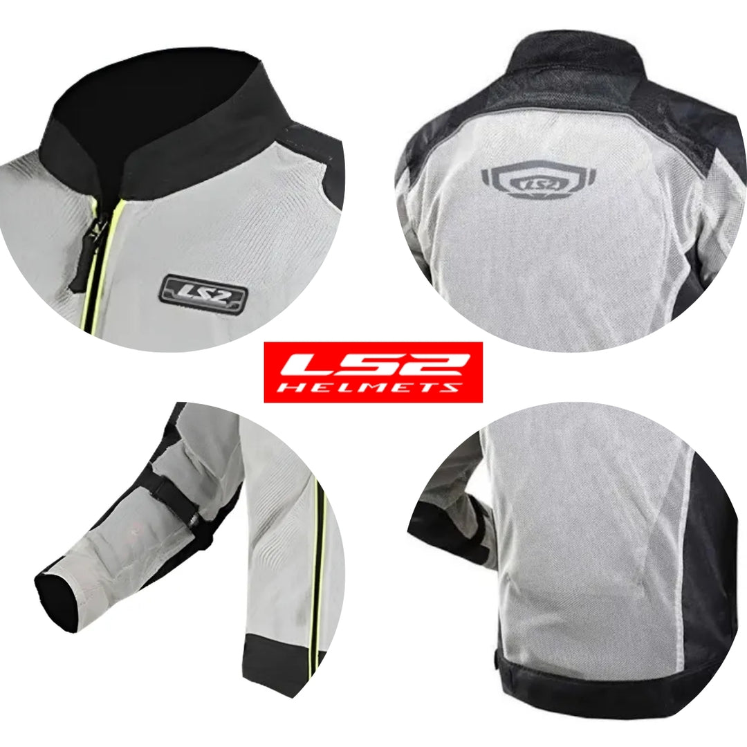 JAQUETA LS2 AIRY PRETA/CINZA/AMARELA BLK/GREY YELLOW