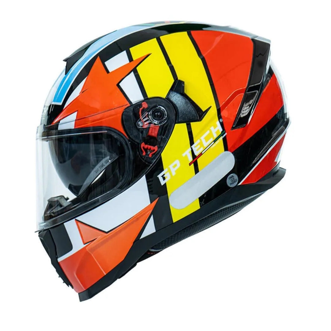 CAPACETE GP TECH ULTRA SV STARDUST VERMELHO/AZUL