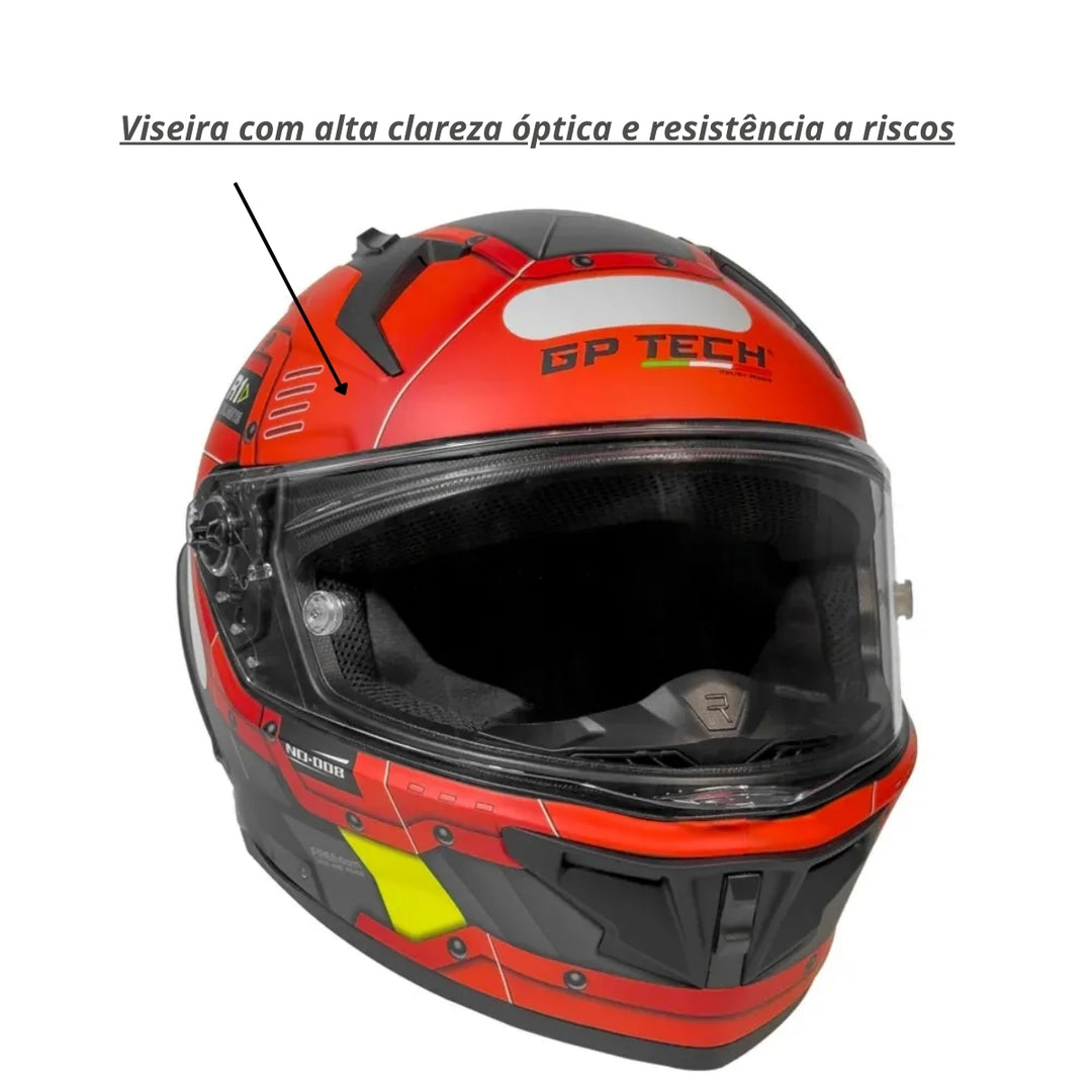 CAPACETE GP TECH PILOT STAR TREK FOSCO VERMELHO