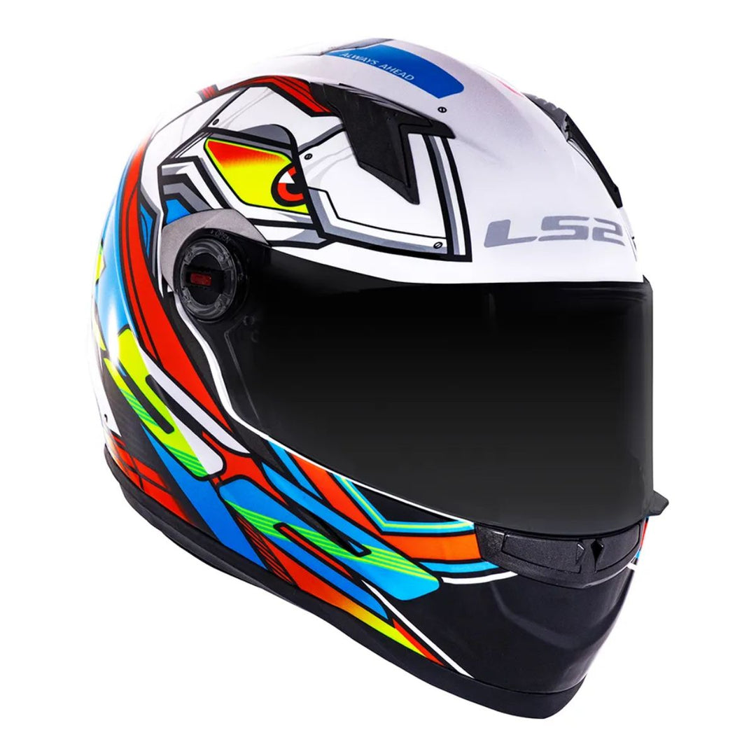 CAPACETE LS2 CLASSIC FF358 XDRON  NEON MULTICOLORIDO