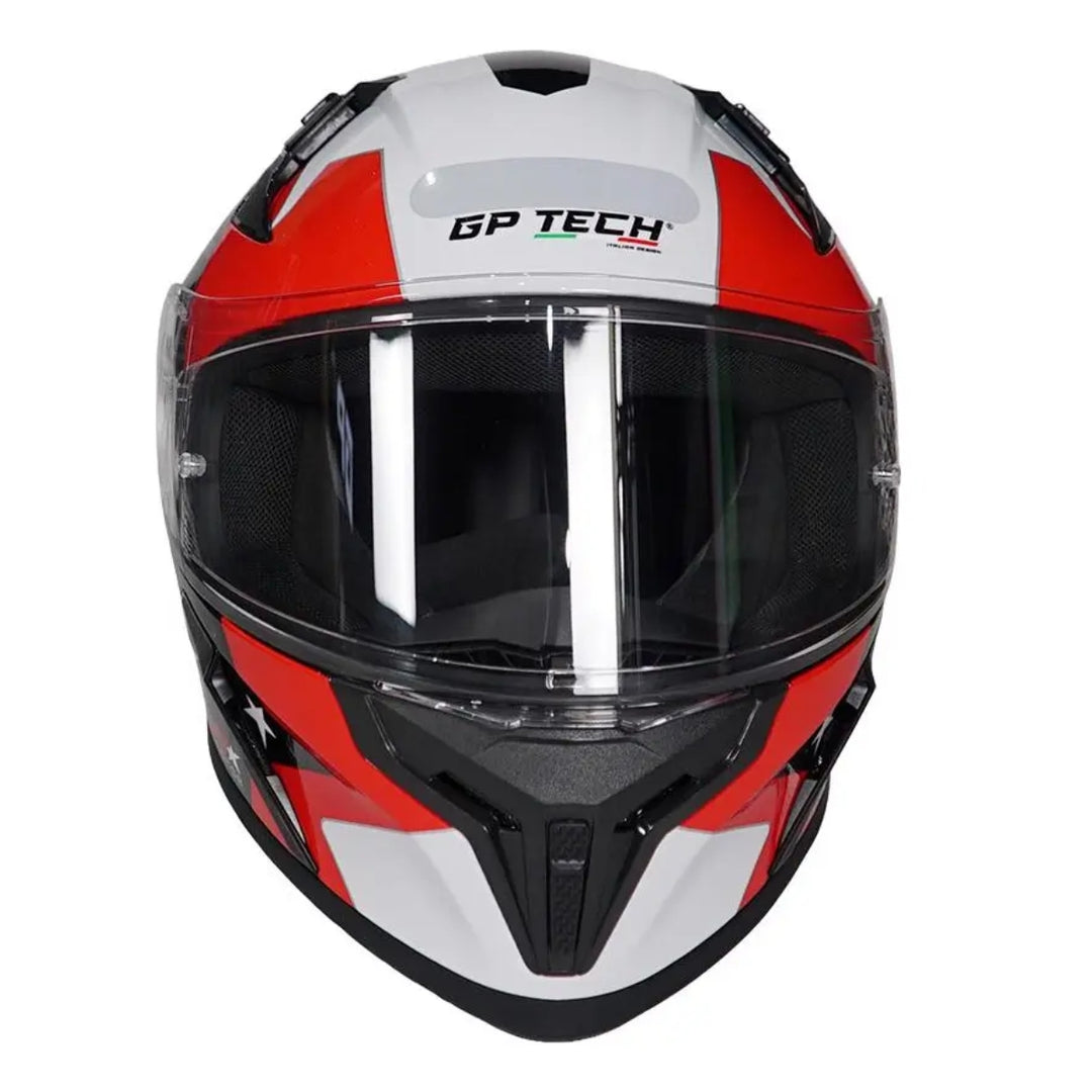 CAPACETE GP TECH SENSE ARMY PRETOVERMELHO