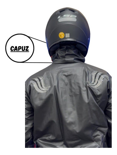 CONJUNTO CAPA DE CHUVA ALBA EUROPA MASCULINO COM CAPUZ