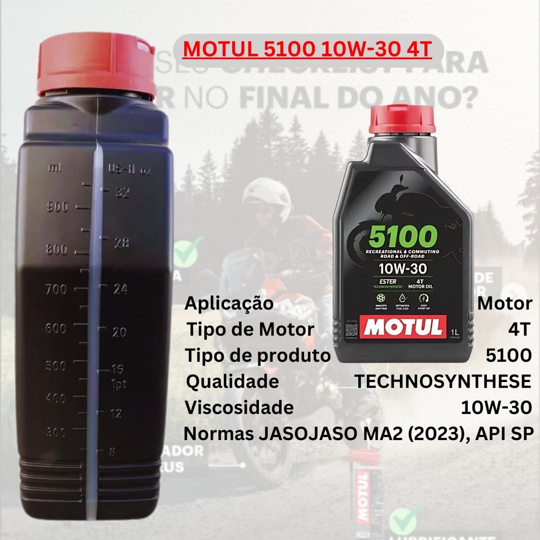 OLEO DE MOTOR MOTUL SEMISINTETICO 5100 10W-30 1L ORIGINAL