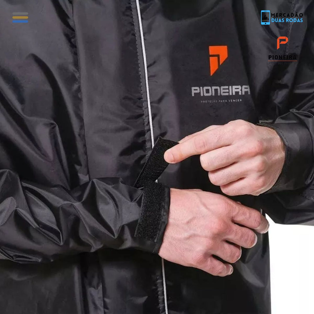 CONJUNTO CAPA DE CHUVA PIONEIRA STORM NYLON MASCULINO IMPERM