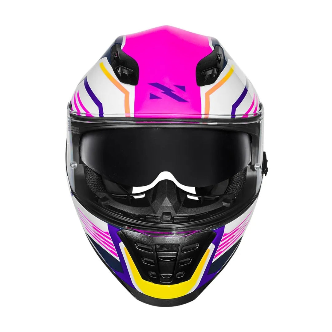 CAPACETE FECHADO NORISK SOUL II FACTOR ORIGINAL BRANCO/ROSA