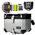 Bau Bauleto 45 Litros Moto Bagageiro Aluminio Gp Tech Prateado
