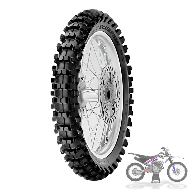 PNEU PIRELLI TRASEIRO SCORPION MX 120/90-19 NHS 66M SCX TXR