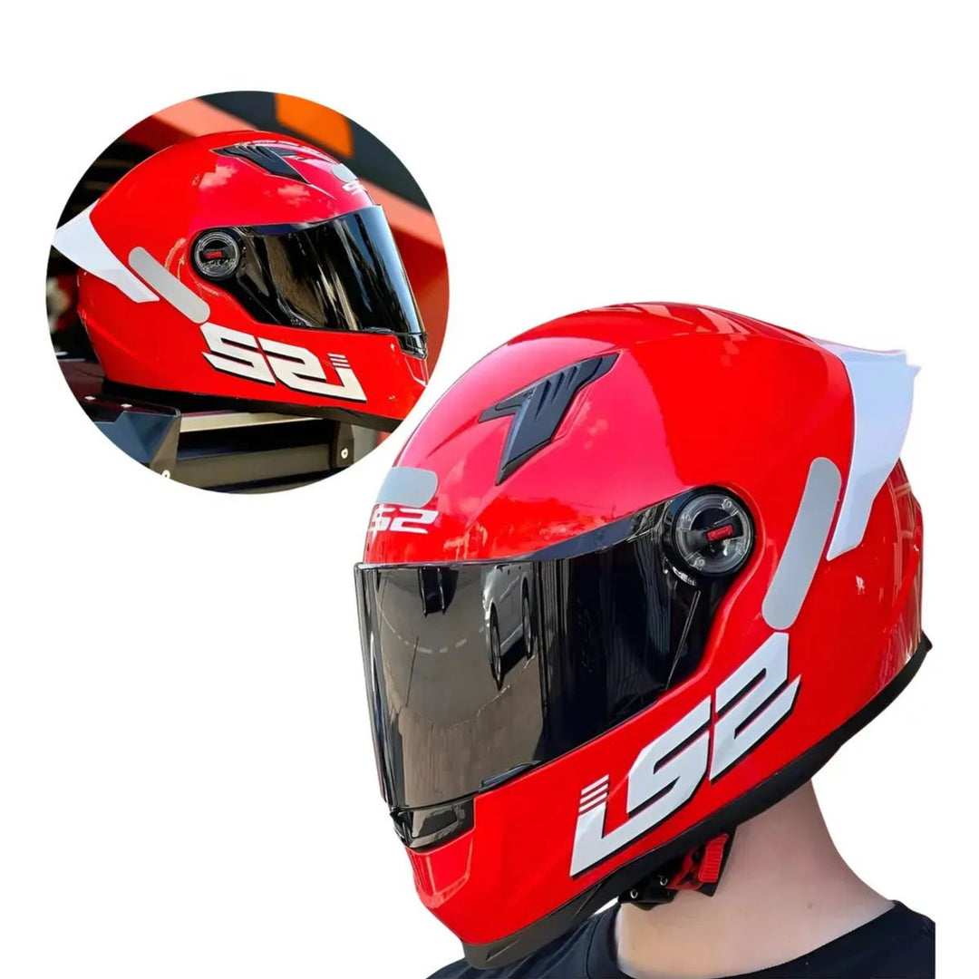 LS2 CAPACETE FF358 S MONOCOLOR BRIGHT RED VERMELHO
