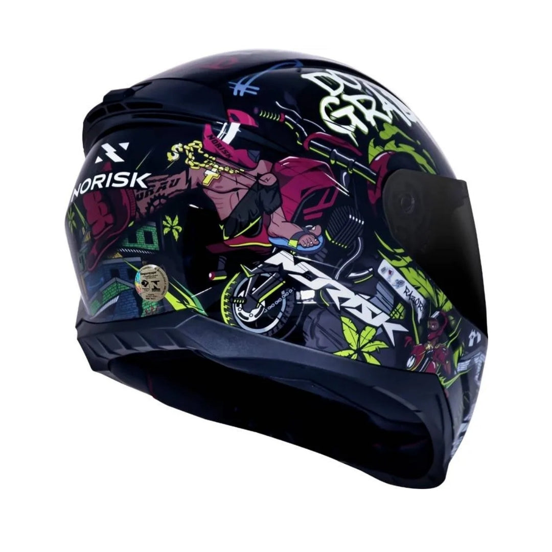 CAPACETE NORISK RAZOR DO GRAU BLACK