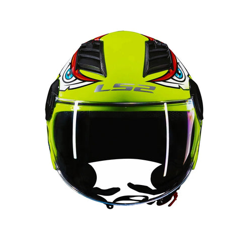CAPACETE LS2 ABERTO AIRFLOW TRIBAL AMARELO YELLOW 61XL