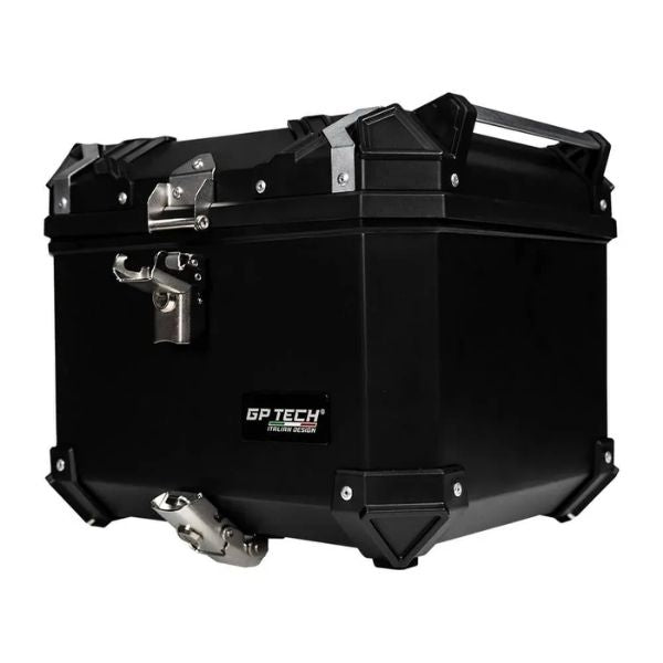 Baú Traseiro GP Tech 45L ABS Preto Motocicleta Case IP68 Antifurto
