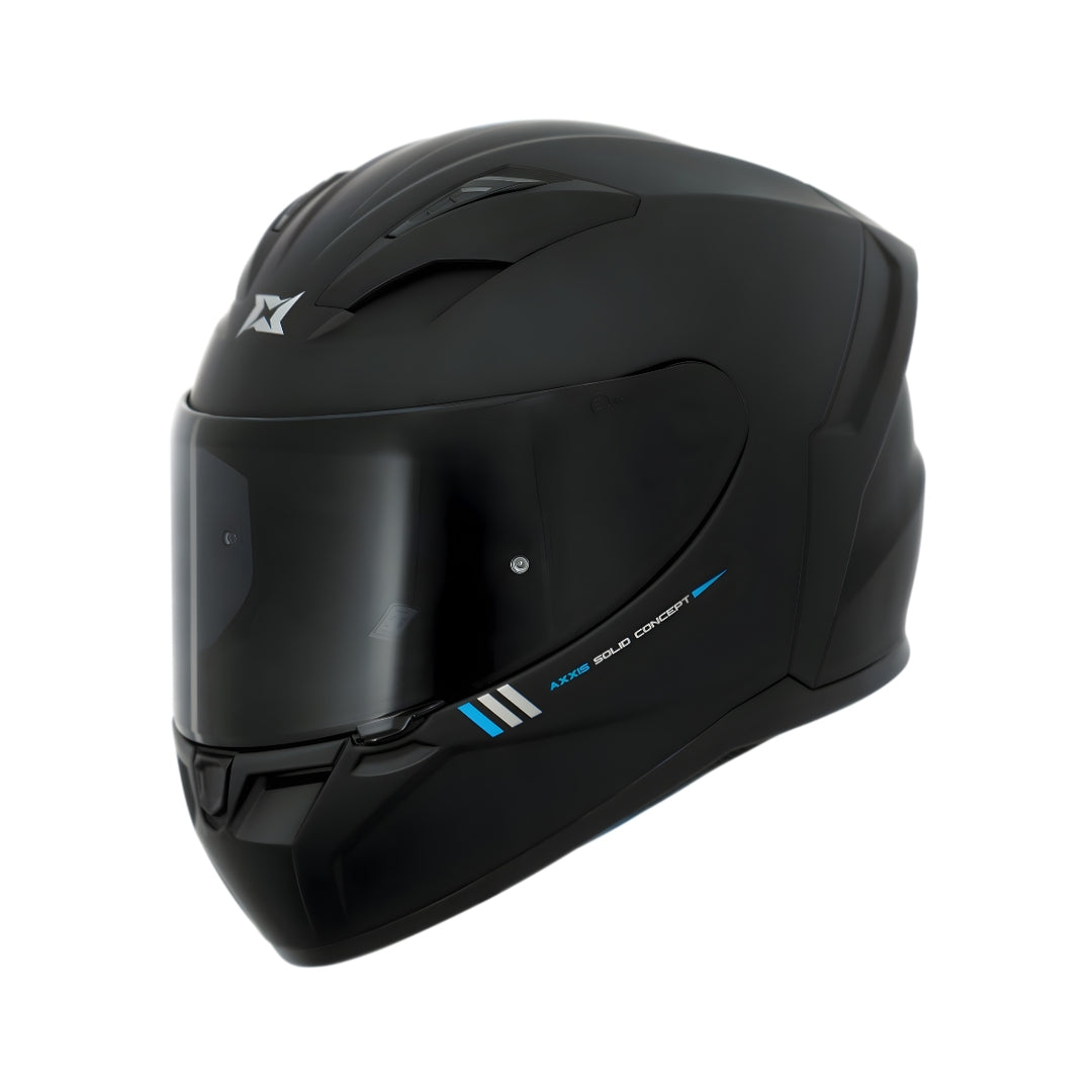 CAPACETE AXXIS SEGMENT SOLID A1  BLACK MATE
