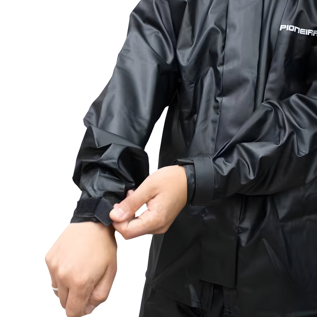 CONJUNTO PIONEIRA IMPERMEÁVEL PVC POP GOLA ALTA PRETO