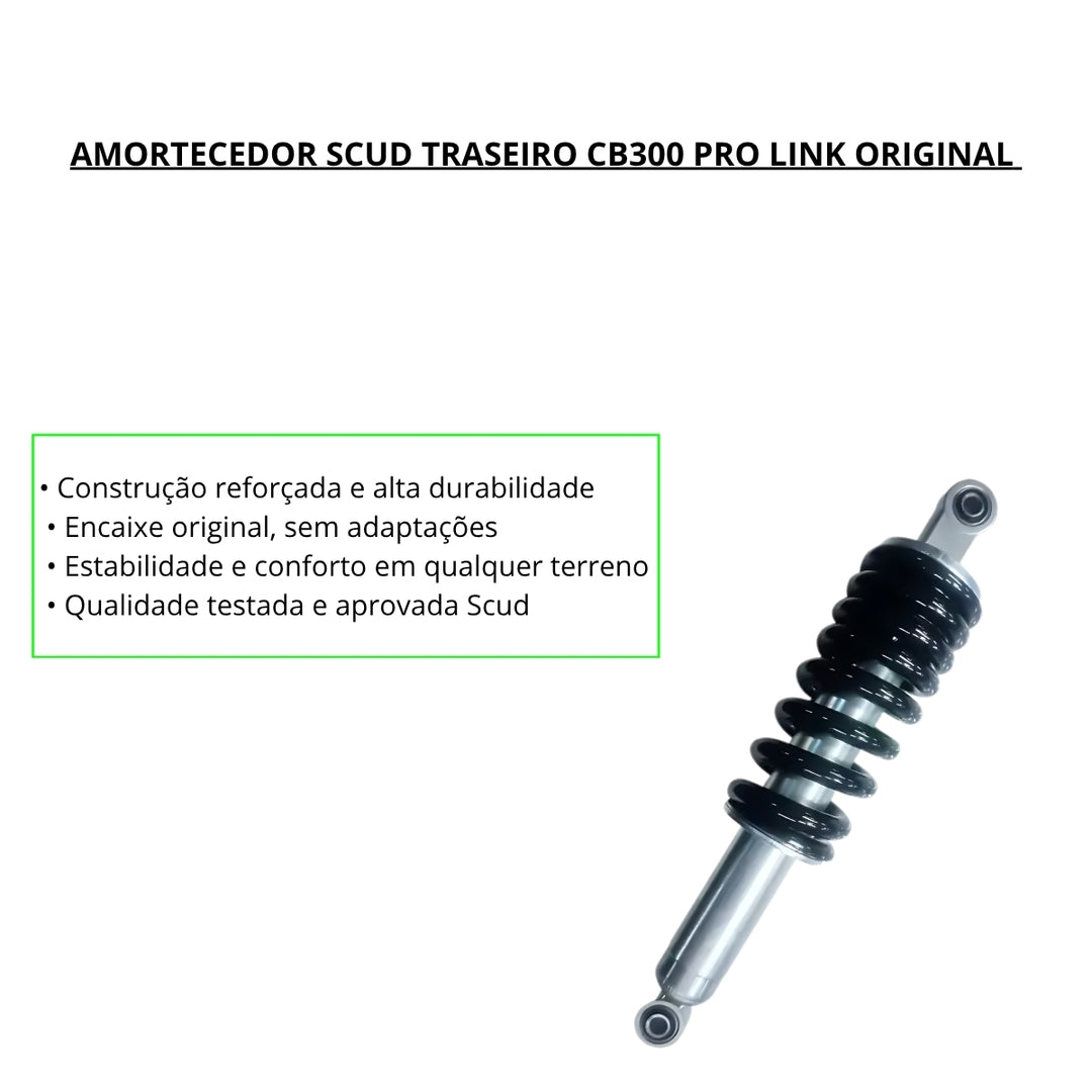 AMORTECEDOR  SCUD TRASEIRO CB300 PRO LINK ORIGINAL COMPLETO