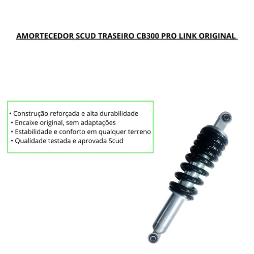 AMORTECEDOR  SCUD TRASEIRO CB300 PRO LINK ORIGINAL COMPLETO