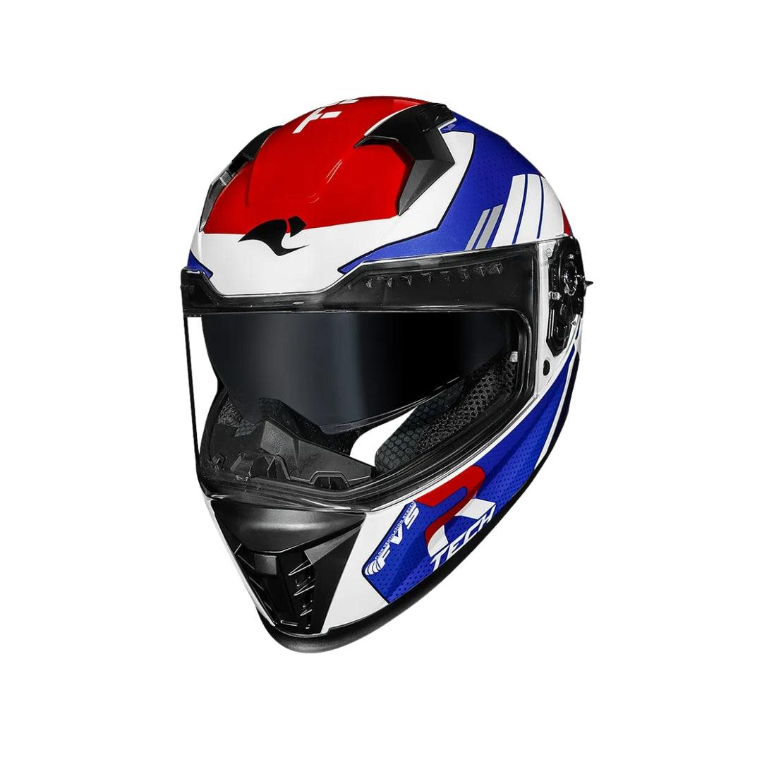 CAPACETE RACE TECH VOLT TRACK WHT/BLUE