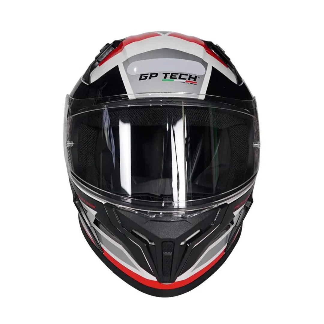 CAPACETE GP TECH SENSE LINE UP BRANCO/VERMELHO