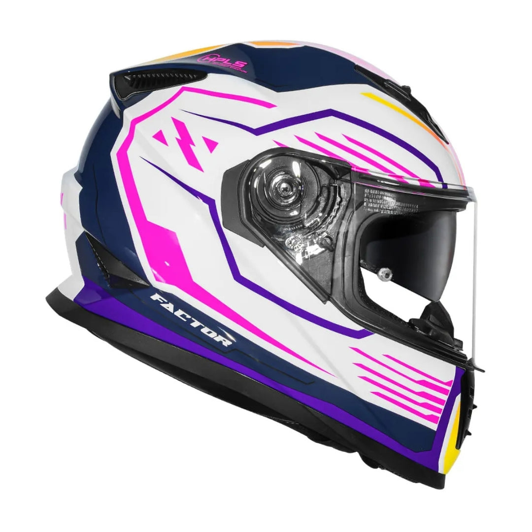 CAPACETE FECHADO NORISK SOUL II FACTOR ORIGINAL BRANCO/ROSA