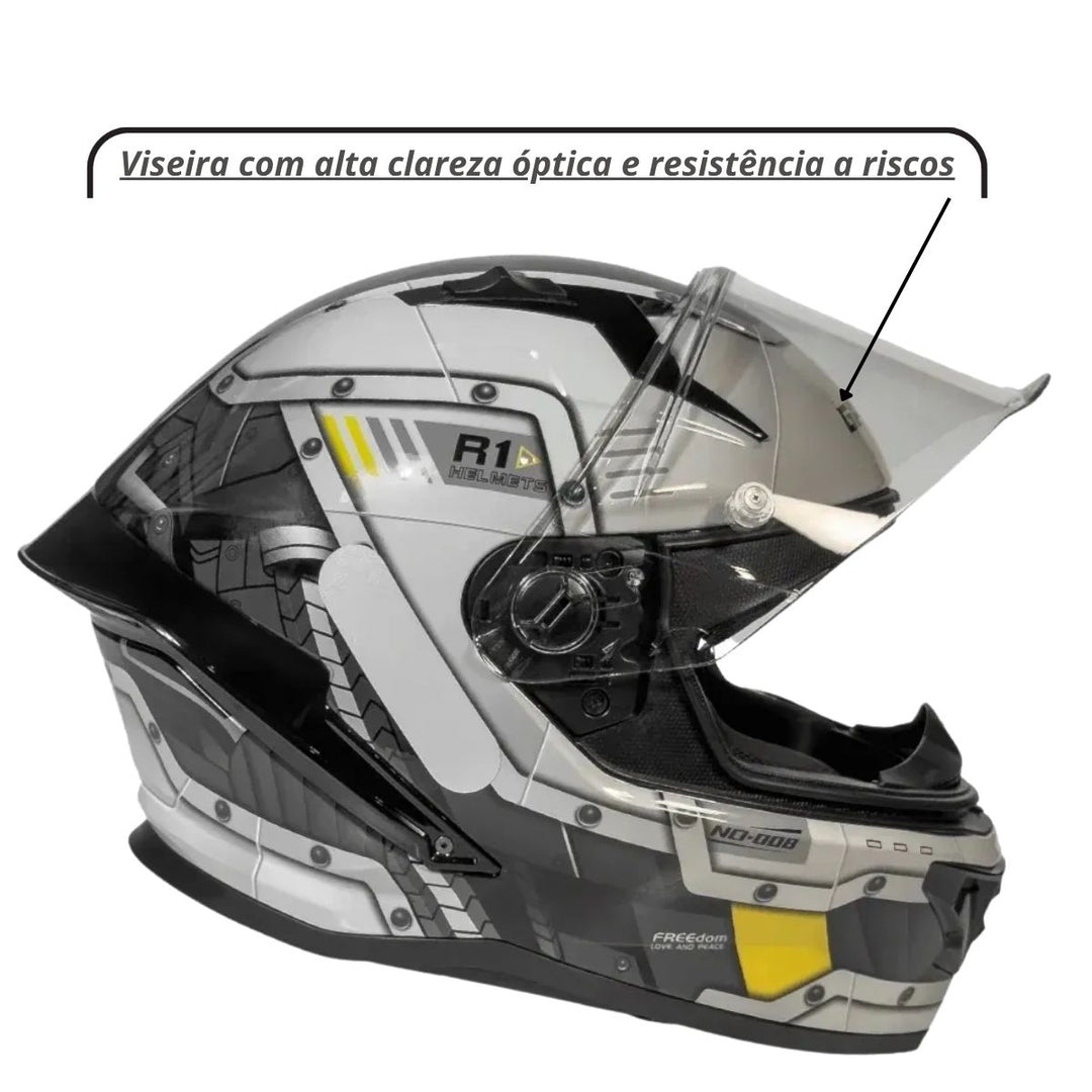 CAPACETE GP TECH PILOT STAR TREK BRANCO / PRETO