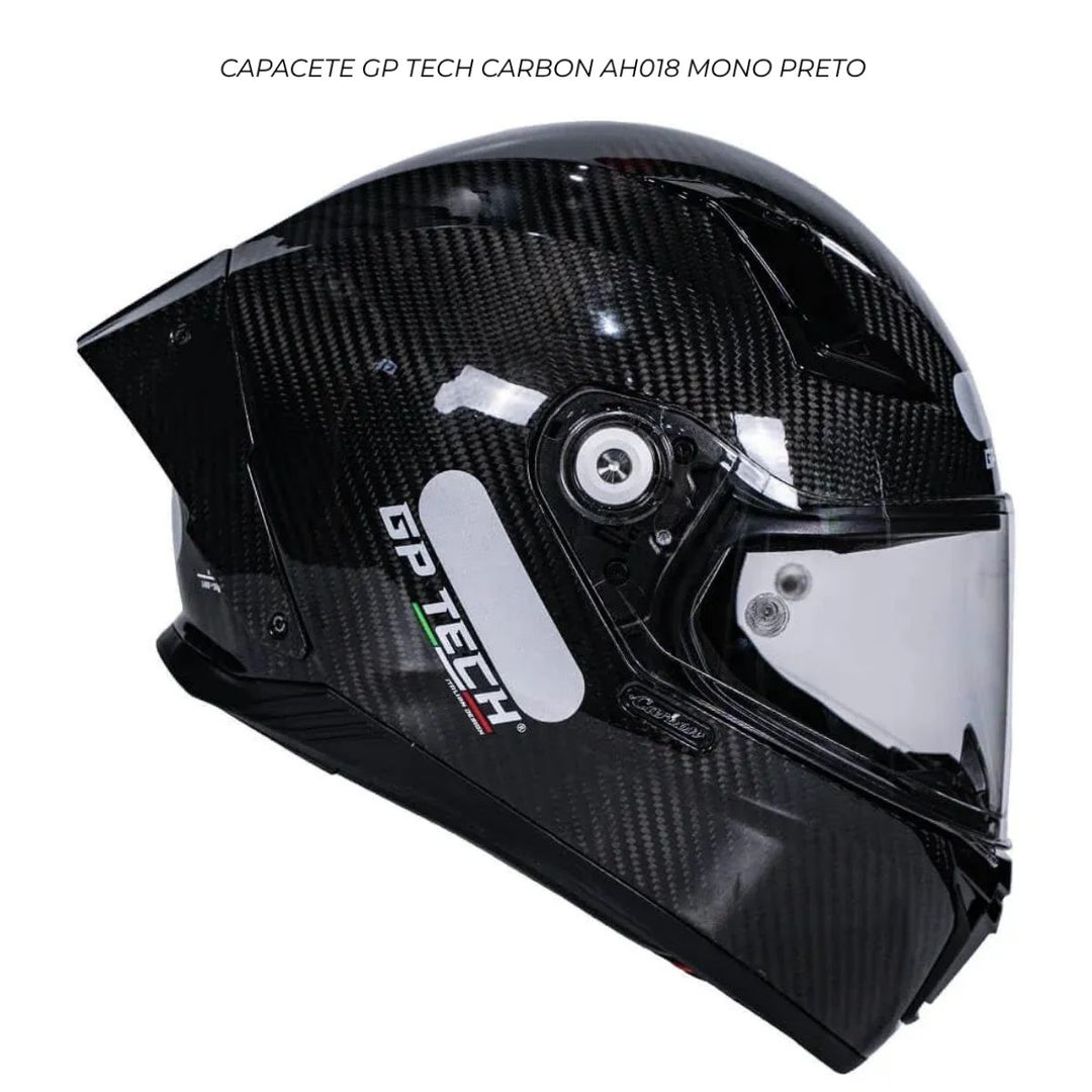 CAPACETE GP TECH CARBONO AH018 MONO PRETO