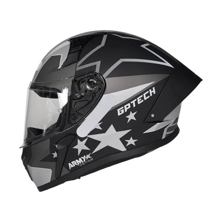 CAPACETE GP TECH SENSE ARMY FOSCO PRETO/CINZA
