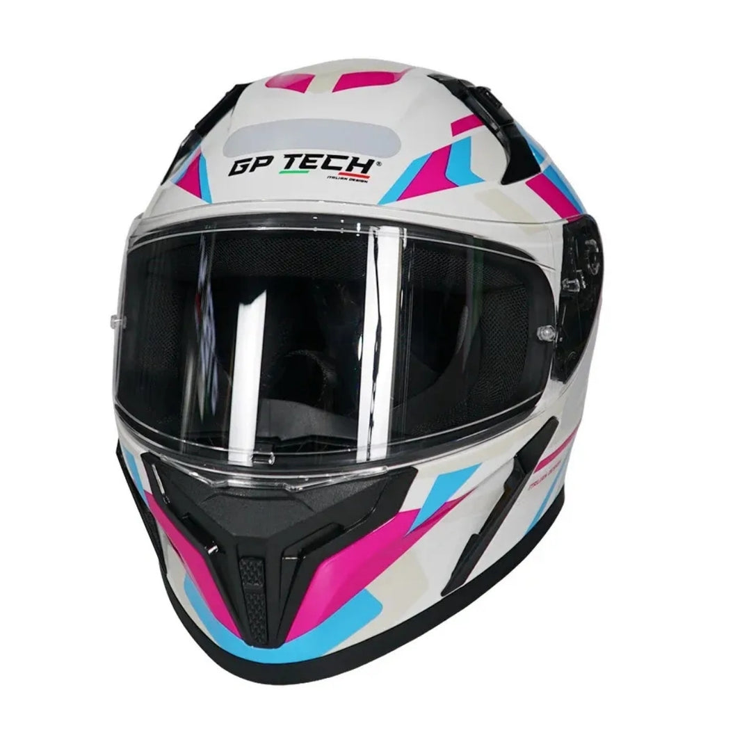 CAPACETE GP TECH SENSE MOTION BRANCO/AZUL